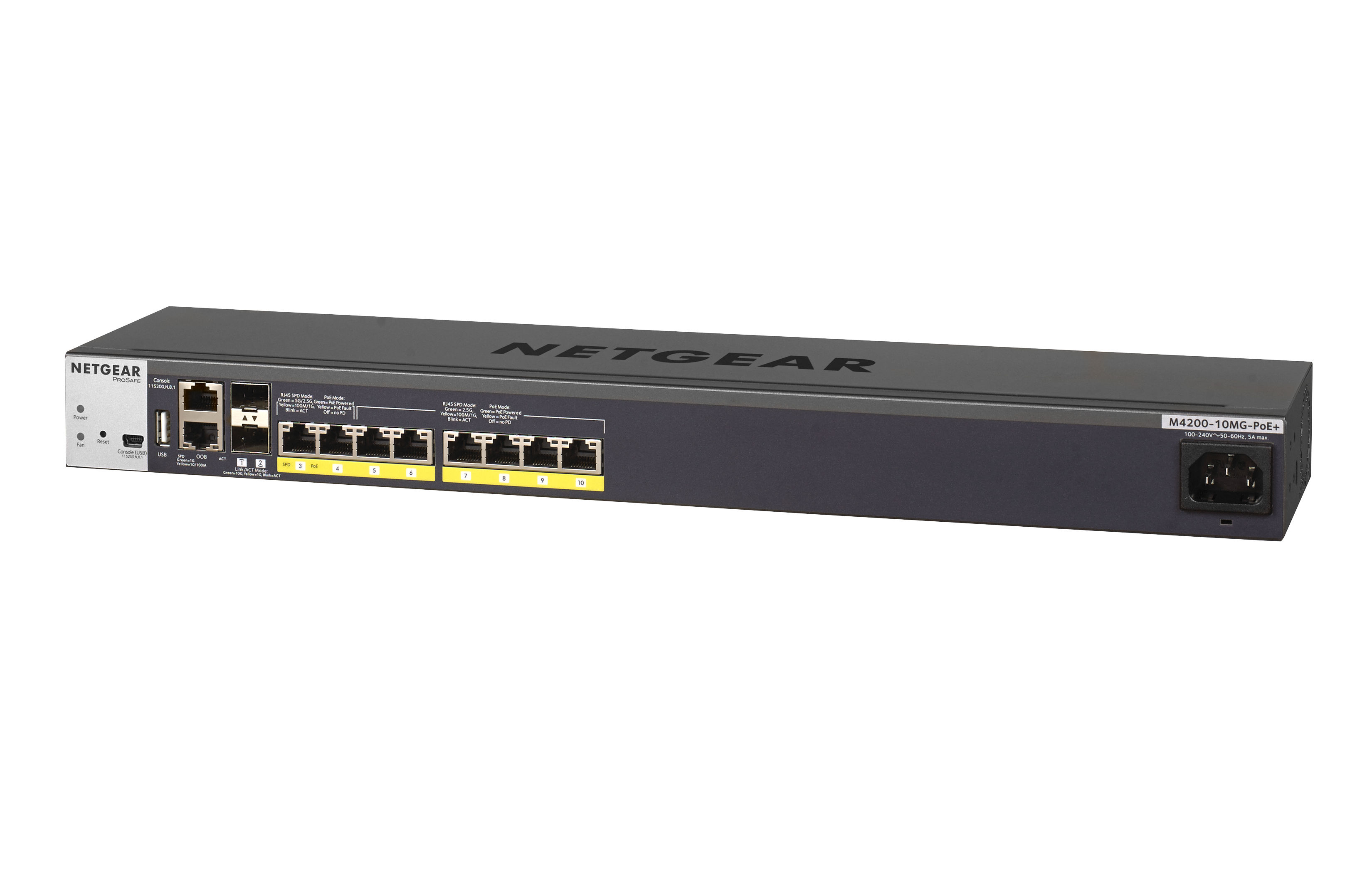 NETGEAR M4200-10MG-PoE+ Managed L3 10G Ethernet (100/1000/10000) Power over Ethernet (PoE) Graphite