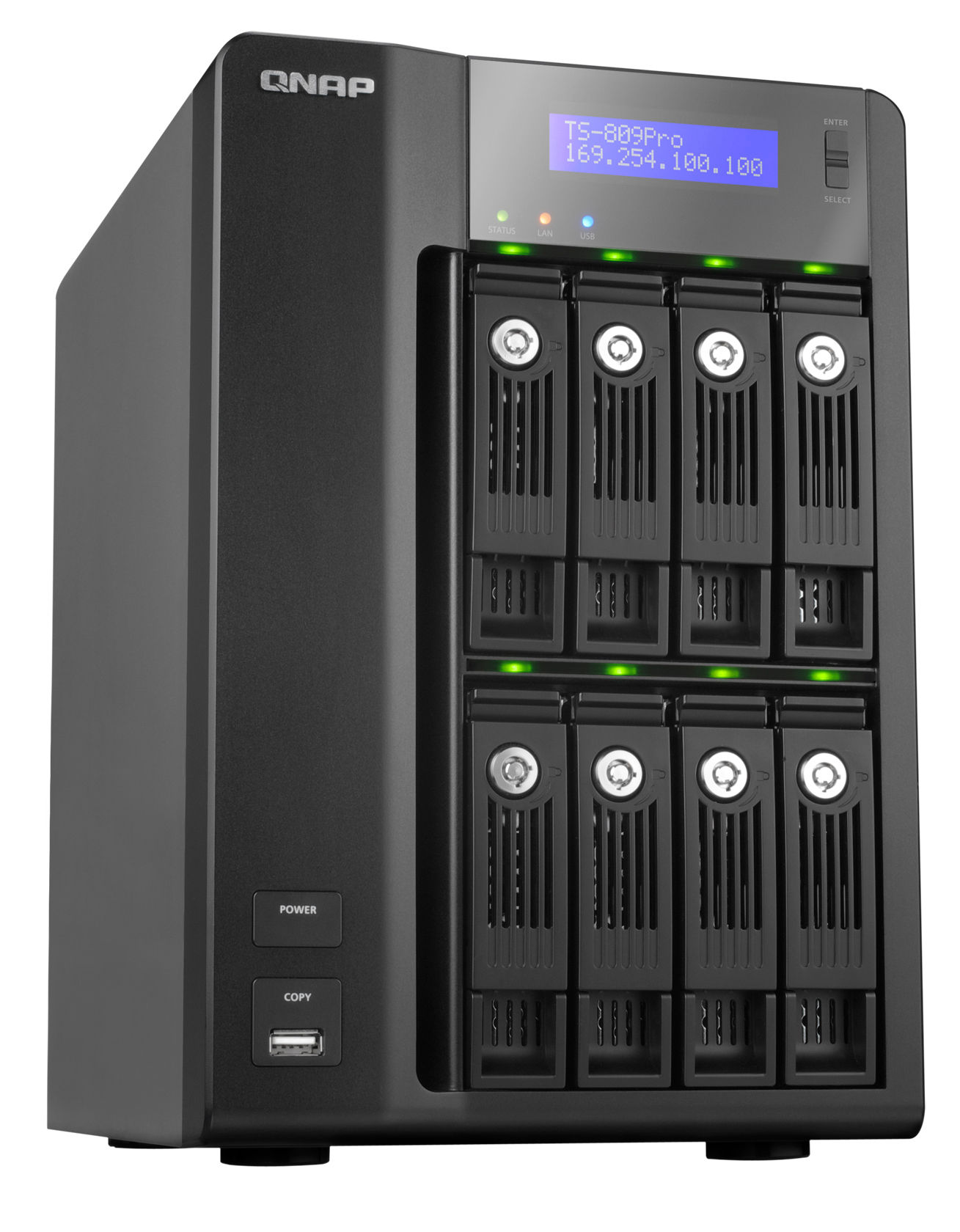 QNAP TS-809 Pro Turbo NAS Intel® Core™2 Duo 2 GB 0 TB