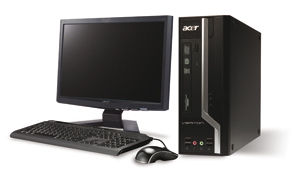 Acer Veriton X480G Intel® Pentium® E5300 2 GB DDR3-SDRAM 160 GB Intel® GMA X4500 Windows 7 Professional SFF PC