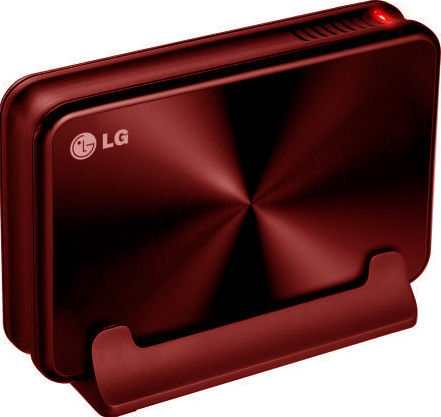 LG 750GB HXD4 external hard drive 3.5" Red