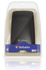 Verbatim 500GB USB 2.0 HDD external hard drive 5400 RPM 2.5" Black