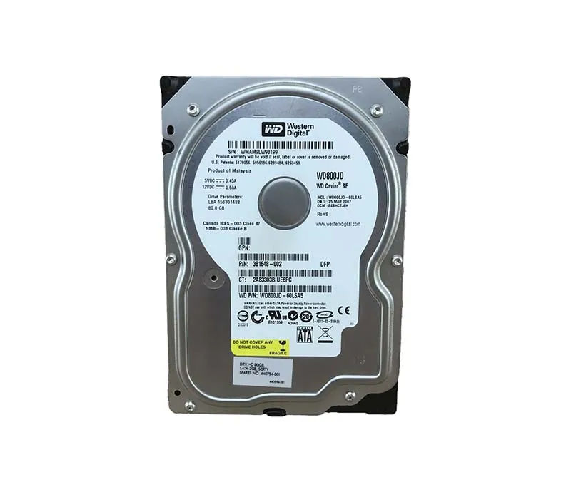381648-002 - HP 80GB 7200RPM SATA 1.5Gb/s 3.5-in Hard Drive