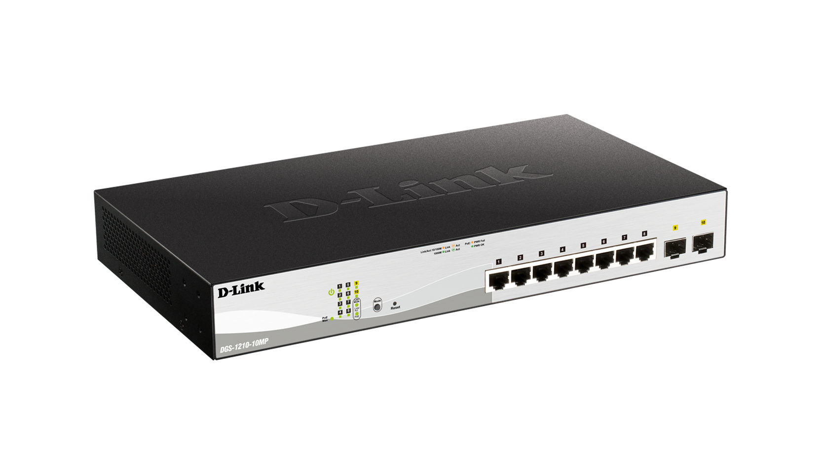 D-Link 10-Port Gigabit PoE+ Smart Managed Switch including 2 SFP Ports