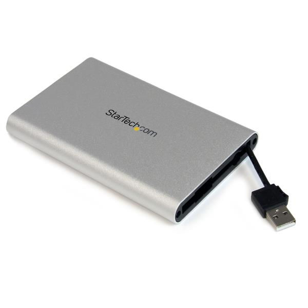 StarTech.com 2.5in USB SATA External Hard Drive Enclosure w/ Integrated USB cable