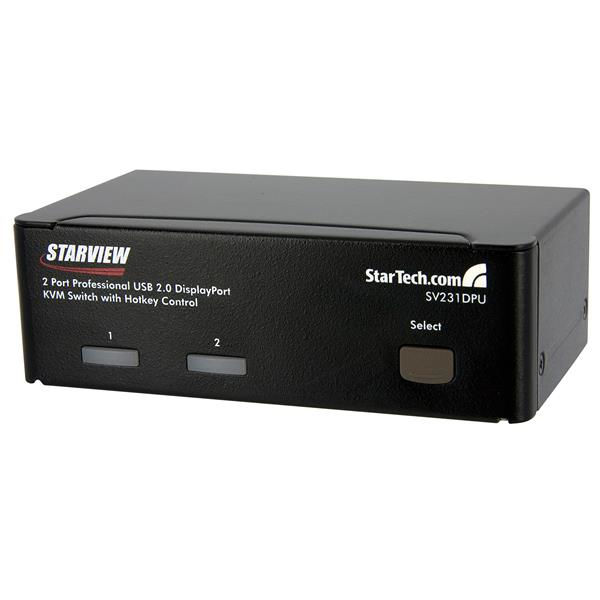 StarTech.com 2 Port Professional USB DisplayPort KVM Switch with Hotkey Control