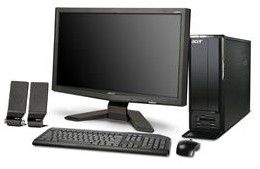 Acer Aspire X1301-LM Intel® Celeron® M 215 2 GB DDR2-SDRAM 500 GB NVIDIA® GeForce® 7100 Windows 7 Home Premium Desktop PC Black