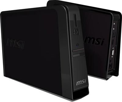 MSI Wind Box DE200 Intel Atom® 330 2 GB DDR2-SDRAM 320 GB AMD Mobilty Radeon HD 4330 Windows 7 Home Premium PC Black