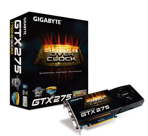 GIGABYTE GV-N275SO-18I graphics card NVIDIA GeForce GTX 275 1.75 GB GDDR3