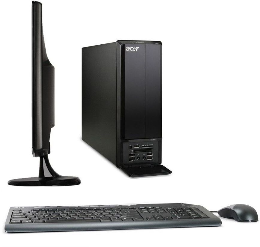 Acer Aspire X1301-M AMD Athlon 425 3 GB DDR2-SDRAM 500 GB NVIDIA® GeForce® 7100 Windows 7 Home Premium SFF PC Black