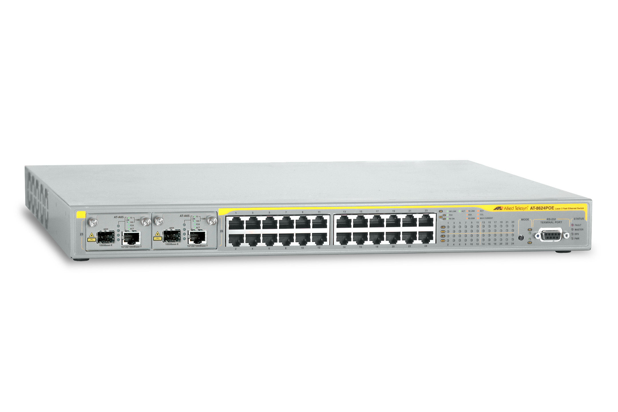 Allied Telesis AT-8624POE-V2 Managed Power over Ethernet (PoE) 1U Silver