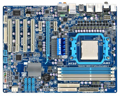 GIGABYTE GA-770TA-U3 motherboard AMD 770 Socket AM3 ATX