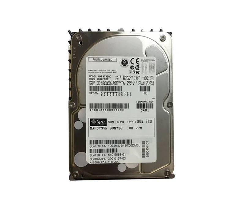 390-0157 - Sun 73GB 10000RPM SCSI 320MB/s 3.5-in Hard Drive
