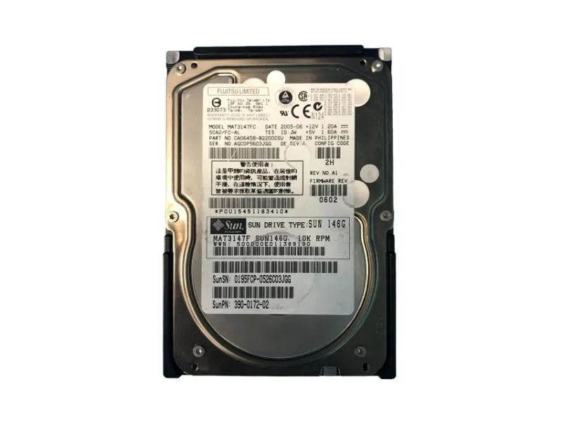 390-0172 - Sun 146GB 10000RPM Fibre Channel 2Gb/s 3.5-in Hard Drive