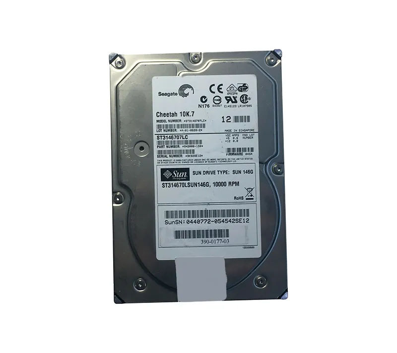 390-0177 - Sun 146GB 10000RPM SCSI 320MB/s 3.5-in Hard Drive