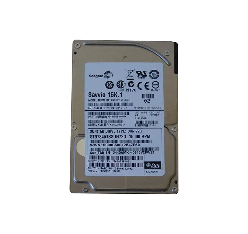 390-0382-02 - Sun 73GB 15000RPM SAS 3Gb/s 16MB Cache 2.5-in HDD
