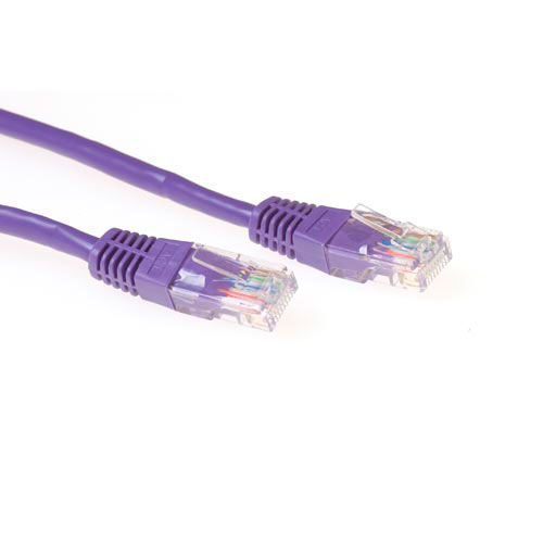 ACT Purple 10 meter U/UTP CAT6 patch cable with RJ45 connectors