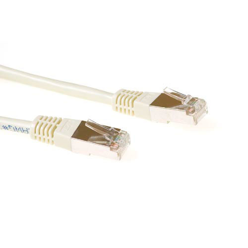 ACT Ivory 5 meter F/UTP CAT5E patch cable with RJ45 connectors
