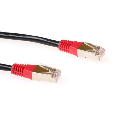 ACT Black 0.5 meter LSZH F/UTP CAT5E patch cable cross with RJ45 connectors