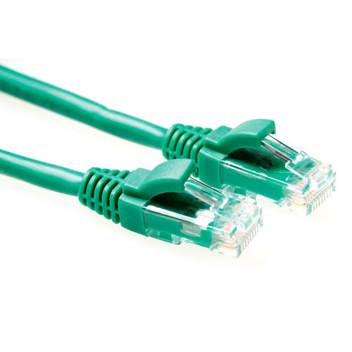 ACT Green 10 meter U/UTP CAT6 patch cable component level with RJ45 connectors