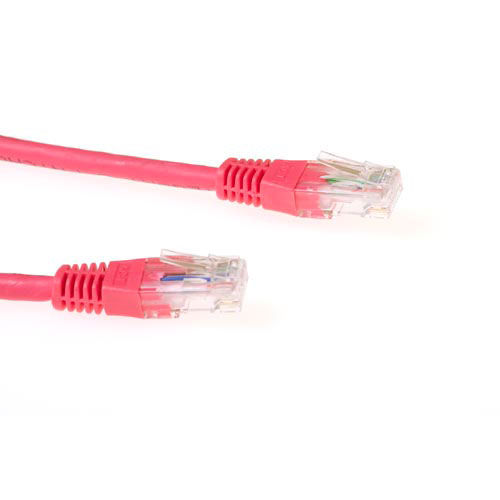 ACT Red 0.5 meter LSZH U/UTP CAT6 patch cable with RJ45 connectors