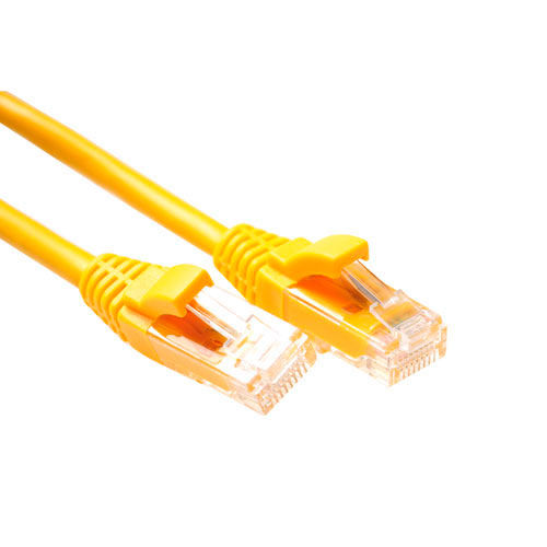 ACT Yellow 1 meter U/UTP CAT6 patch cable component level with RJ45 connectors