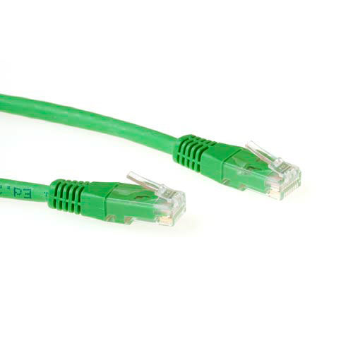 ACT Green 1 meter LSZH U/UTP CAT6 patch cable with RJ45 connectors