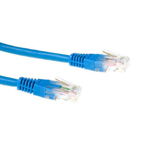 ACT Blue 10 meter LSZH U/UTP CAT6 patch cable with RJ45 connectors