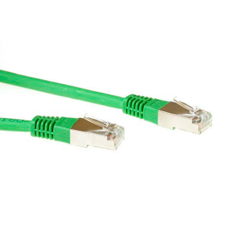 ACT Green 0.5 meter F/UTP CAT5E patch cable with RJ45 connectors