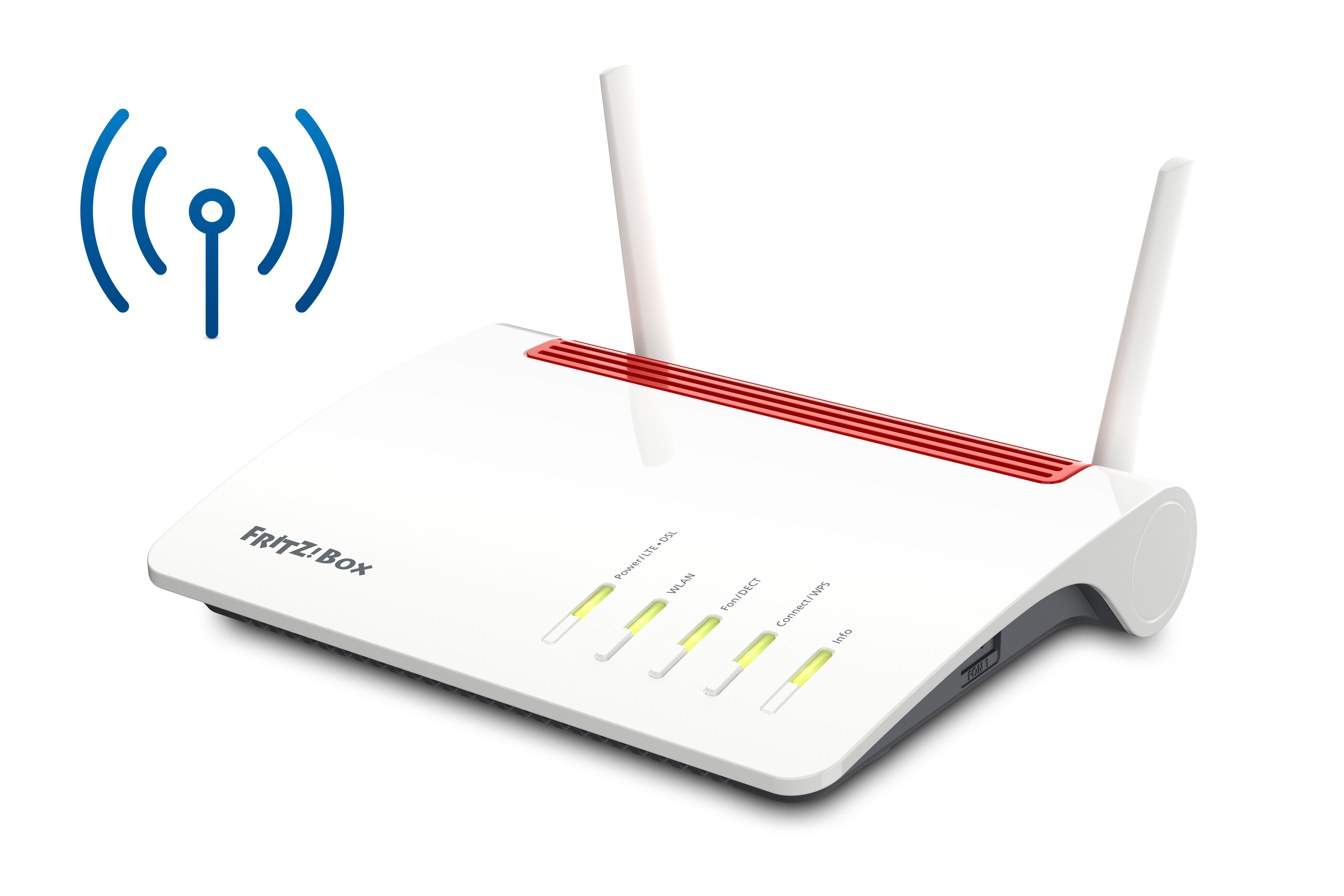 Box FRITZ! 6890 LTE wireless router Gigabit Ethernet Dual-band (2.4 GHz / 5 GHz) 4G Black, Red, White