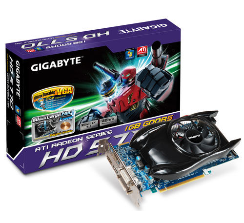GIGABYTE GV-R577UD-1GD graphics card AMD 1 GB GDDR5