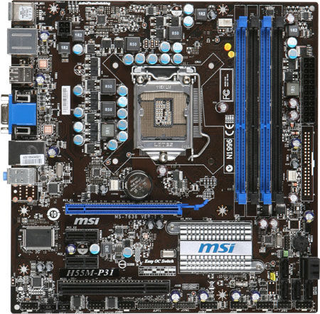 MSI H55M-P31 motherboard LGA 1156 (Socket H) micro ATX