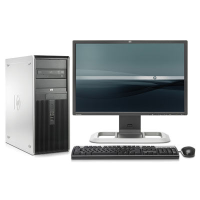 HP Compaq dc7900 MT + LE2001w Intel® Core™2 Quad Q9400 3 GB DDR2-SDRAM 500 GB Intel® GMA 4500M Windows Vista Business Mini Tower PC Black