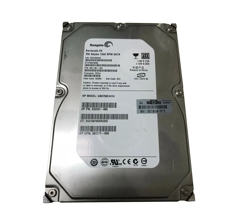 397377-009 - HP 750GB SATA 7200RPM 3.5-inch Hard Drive