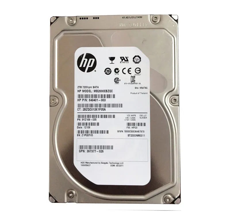 397377-026 - HP 2TB 7200RPM SATA 3Gb/s 3.5-in Hard Drive