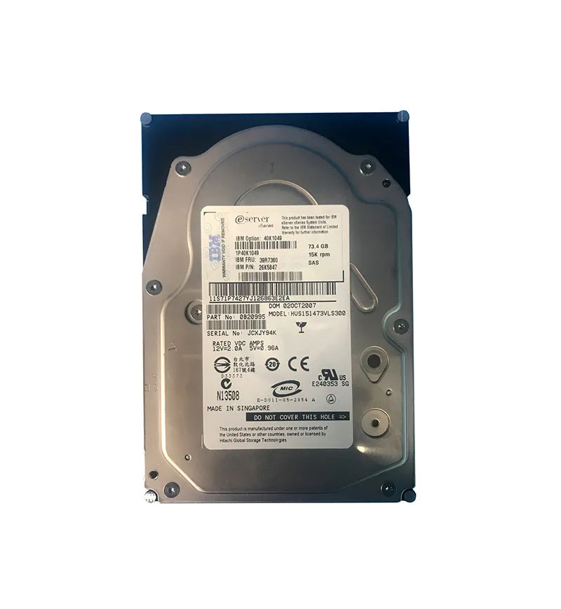 39R7360 - IBM 73GB 15000RPM SAS 3Gb/s Hot Swap 3.5-in HDD