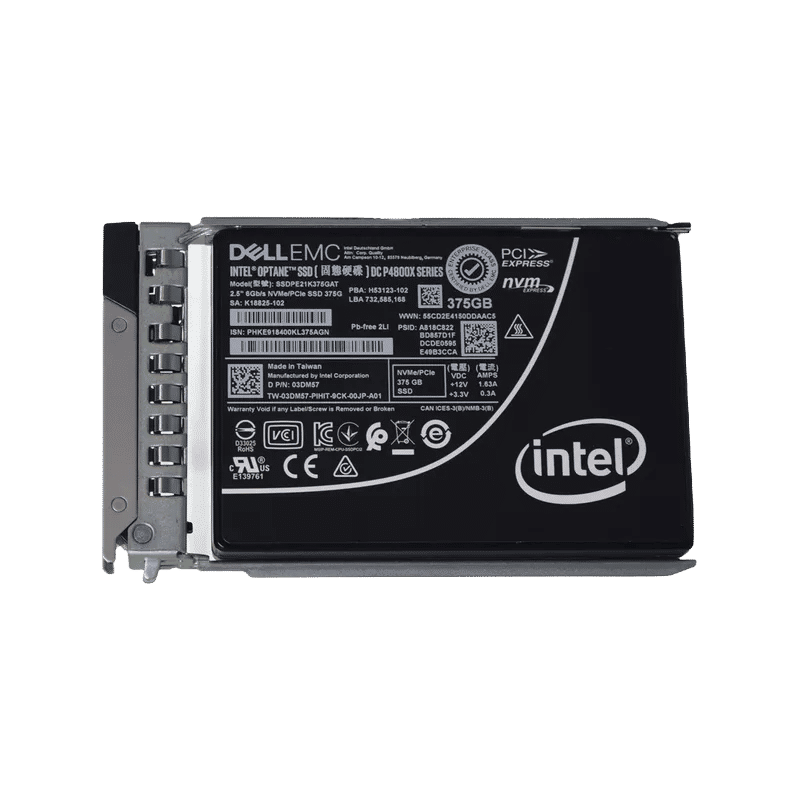 3DM57 - Dell 375GB PCI Express NVMe 3D XPoint U.2 2.5" SSD