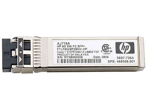 HP 8Gb Short Wave Fibre Channel SFP+ 1 Pack Transceiver network transceiver module Fiber optic 8000 Mbit/s SFP+