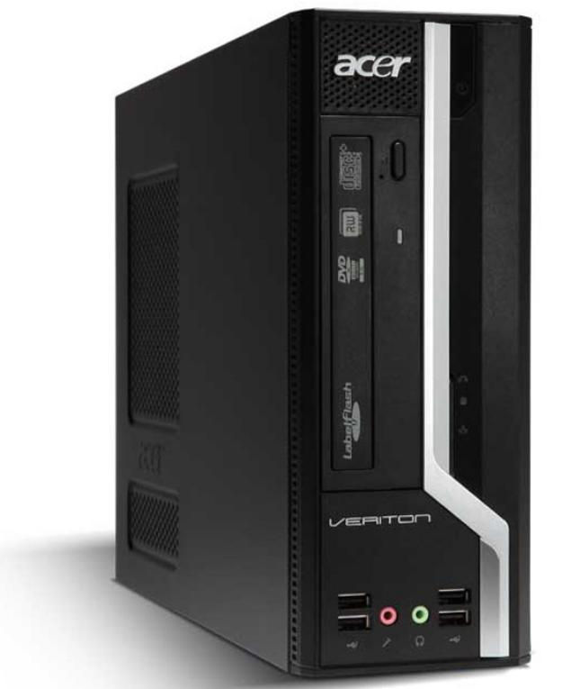 Acer Veriton X X480G Intel® Pentium® E5400 3 GB DDR3-SDRAM 500 GB Intel® GMA X4500 Windows 7 Professional SFF PC