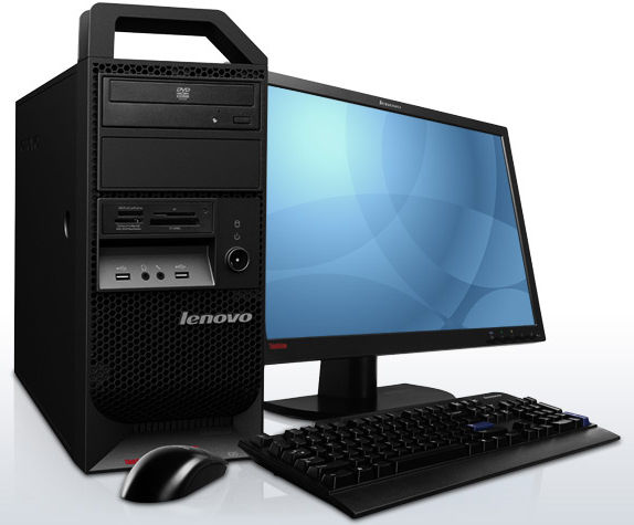 Lenovo ThinkStation E20 + 24" monitor Intel® Core™ i5 i5-650 4 GB DDR3-SDRAM Windows 7 Professional Tower Workstation