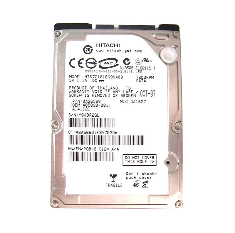 405090-001 - HP 100GB 7200RPM SATA 1.5Gb/s 2.5-in Hard Drive