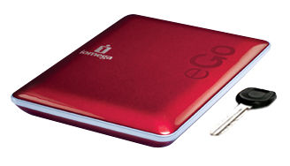 Iomega eGo 250GB Portable HDD external hard drive USB 2.0 Red