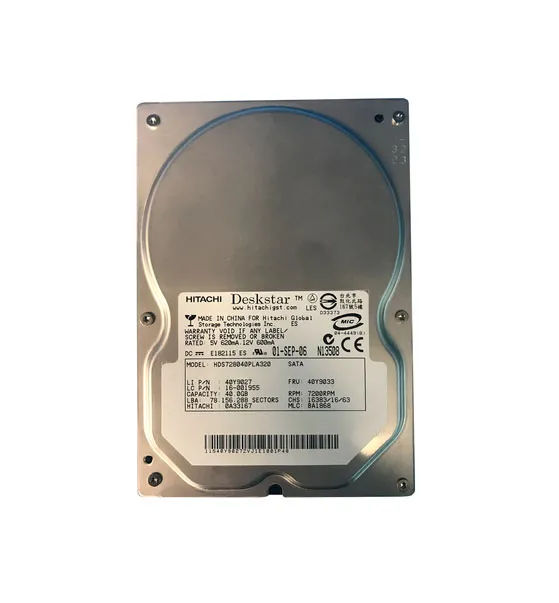 40Y9033 - IBM 40GB 7200RPM SATA 3Gb/s 3.5-in Hard Drive