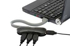 Targus 4 Port Smart USB Hub 480 Mbit/s Black, Grey