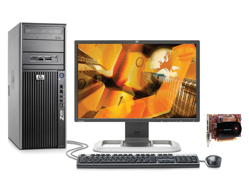 HP Z400 CMT + ATI FirePro V5700 + LP2275w Intel® Xeon® 3000 Sequence W3520 4 GB DDR3-SDRAM Windows 7 Professional Minitower Workstation