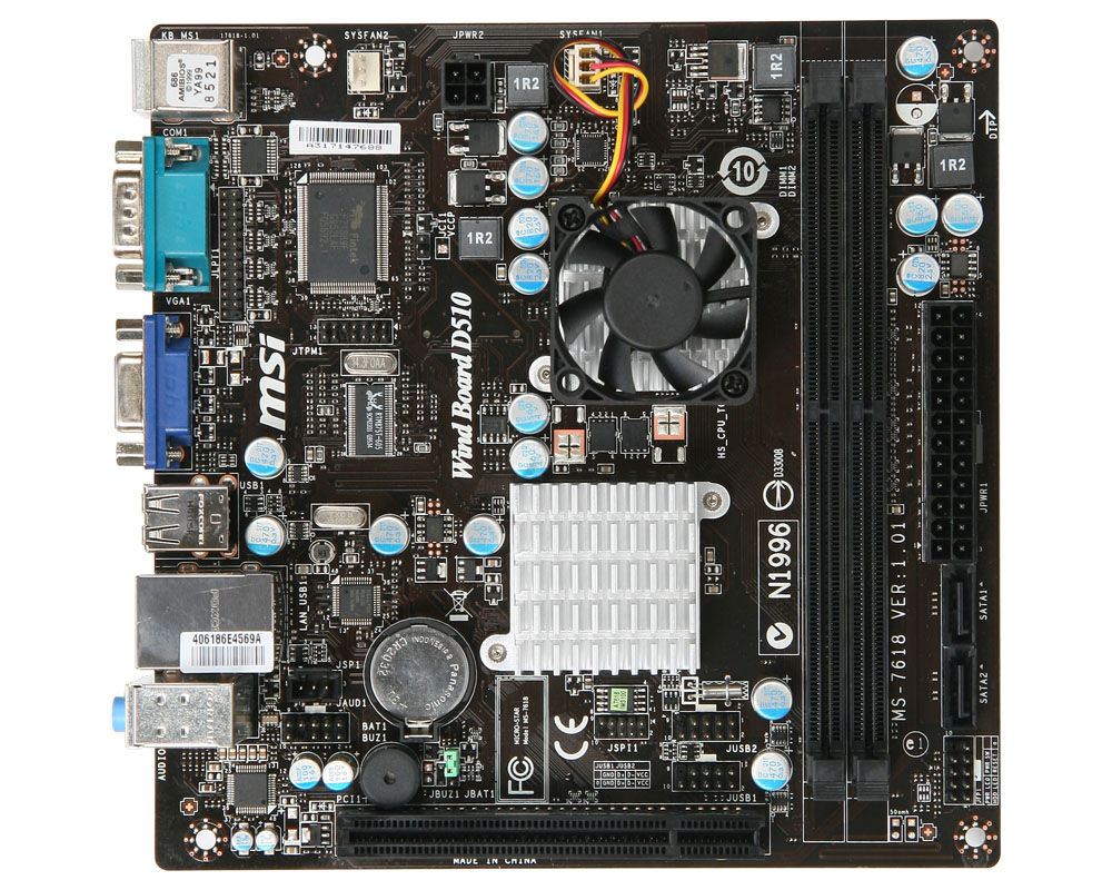 MSI Wind Board D510 BGA 437 mini ITX