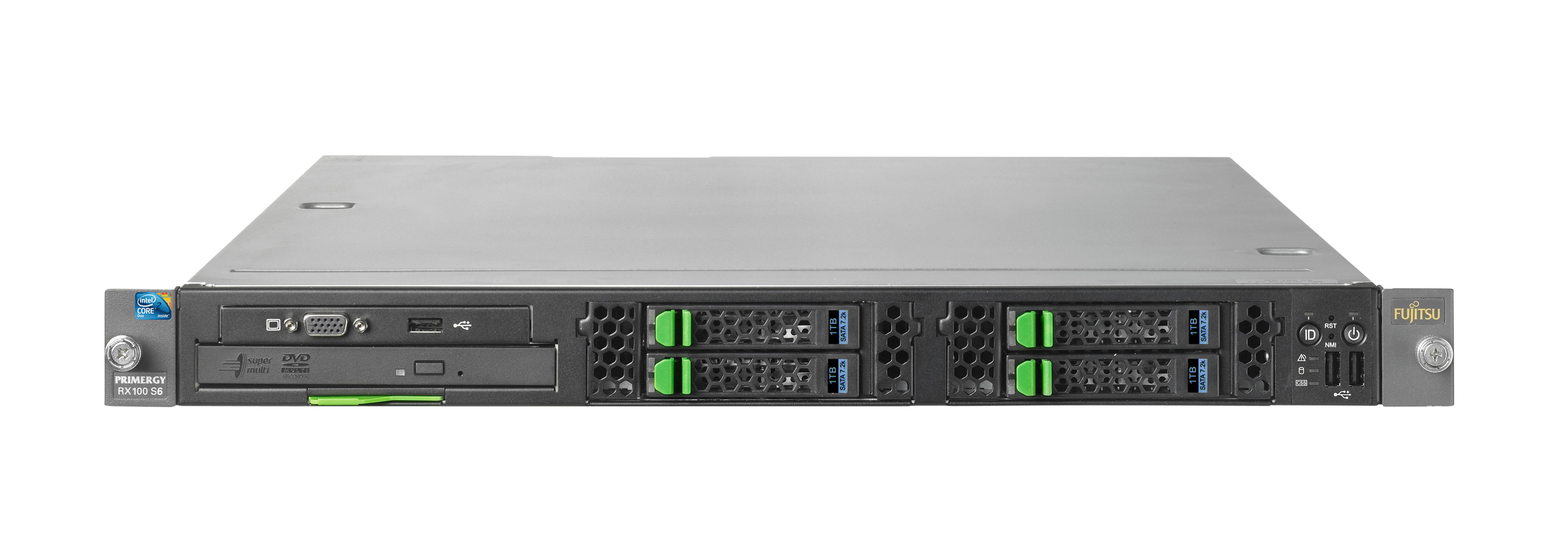 Fujitsu PRIMERGY RX100 S6 server 0 GB Rack (1U) Intel® Core™ i3 i3-540 3.06 GHz 2 GB DDR3-SDRAM 350 W