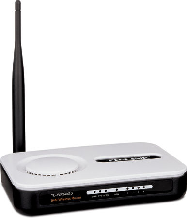 TP-Link TL-WR340GD + TL-WN321G wireless router Fast Ethernet Black, White