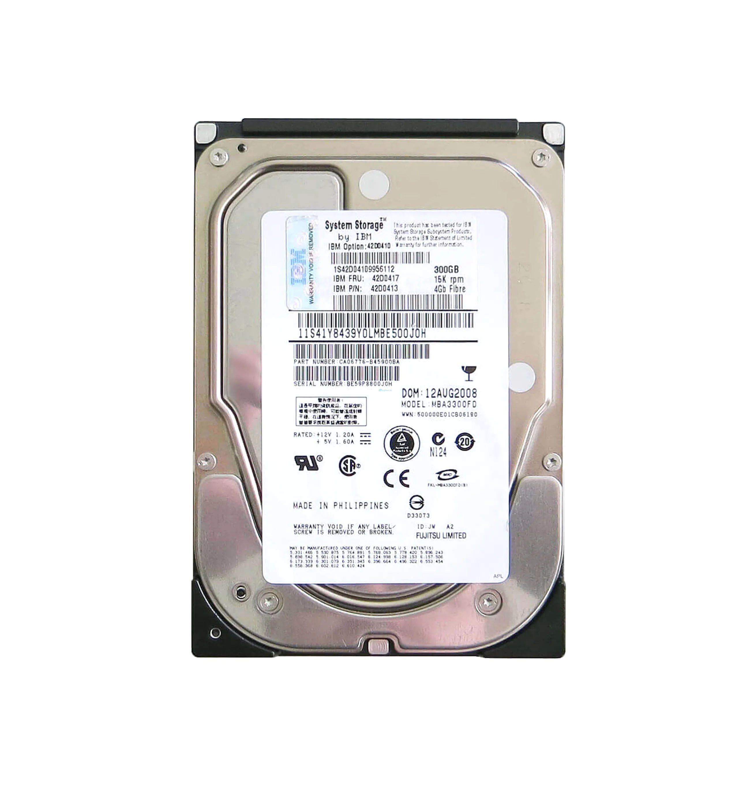 IBM 42D0417 300GB 15K Fibre Channel Drive