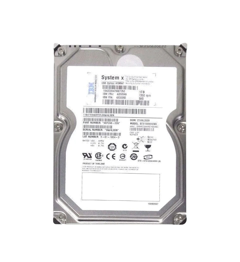 42D0549 - IBM 1TB 7200RPM SAS 3Gb/s 3.5-inch Hard Drive