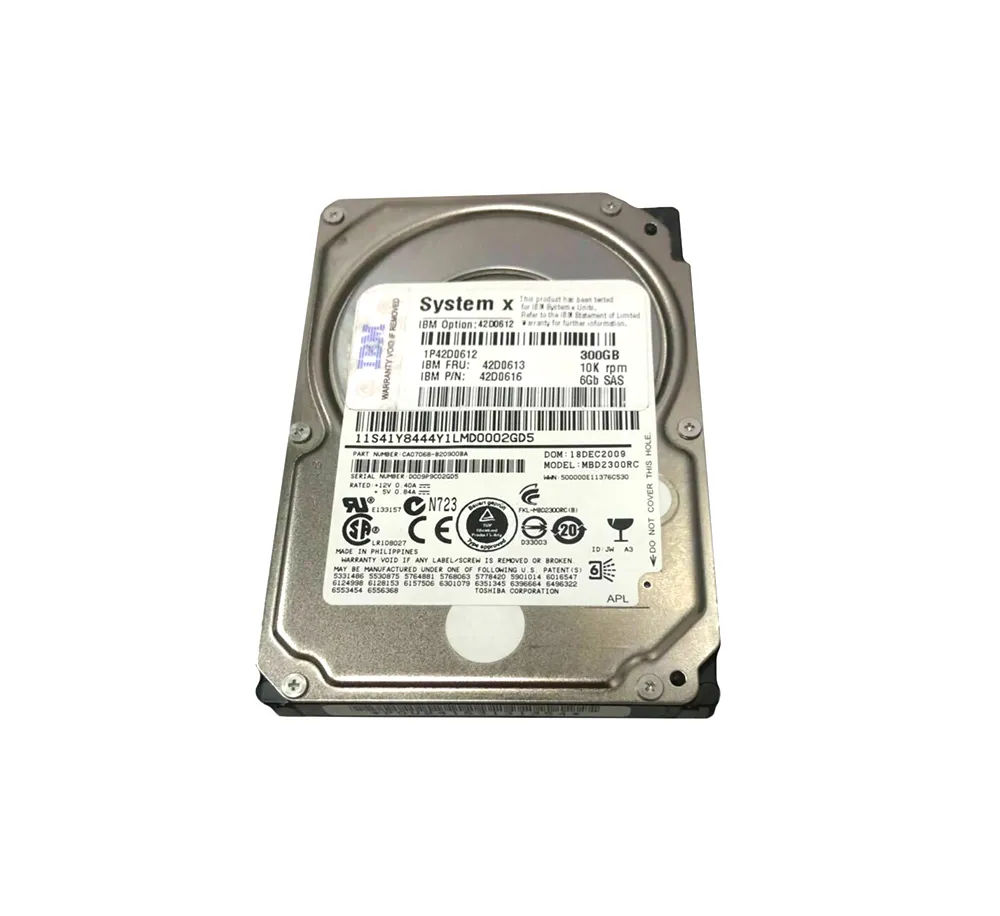 42D0616 - IBM 300GB 10000RPM SAS 6Gb/s Hot Swap 2.5-in HDD